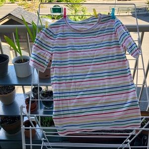J.CREW striped, fitted tee
